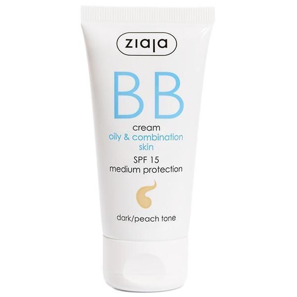 Ziaja ВВ крем за мазна/комбинирана кожа - Ziaja BB, SPF 15, нюанс Dark/Peach, 50 мл