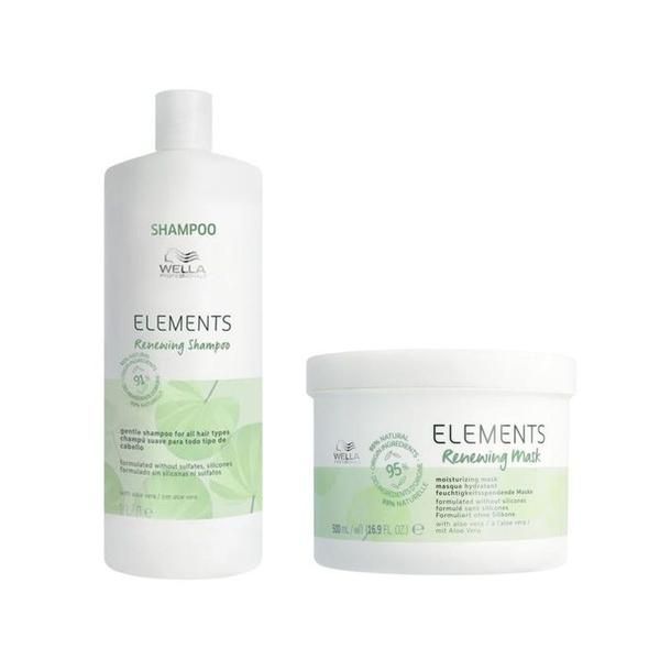 Wella Professionals Wella Professionals Elements Renewing Revitalizing Package: Шампоан 1000 мл + Маска 500 мл