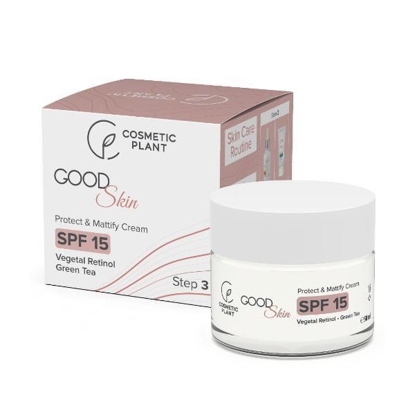 Cosmetic Plant Защитен матиращ крем Cosmetic Plant Good Skin Protect &amp; Mattify Cream Spf 15, 50 мл