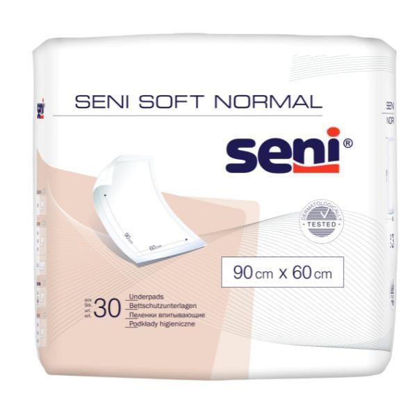 Seni Защитни подложки - Seni Soft Normal Underpads 90x60cm, 30 бр