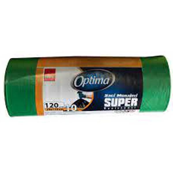 Sano Зелени домакински чанти - Sano Optima Super, 120 л, 10 бр