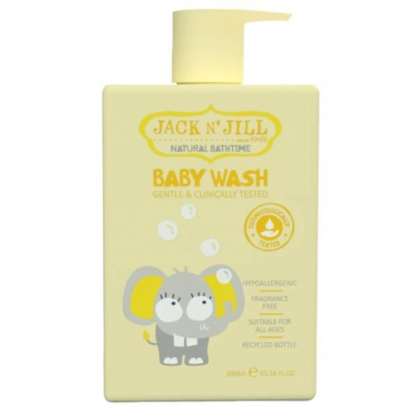 Jack n'Jill Жълт бебешки душ гел, без аромат, хипоалергенен Jack n Jill, 300 мл