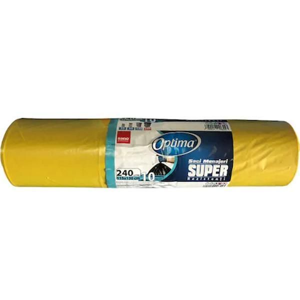 Sano Жълти домакински чанти - Sano Optima Super, 240 л, 10 бр