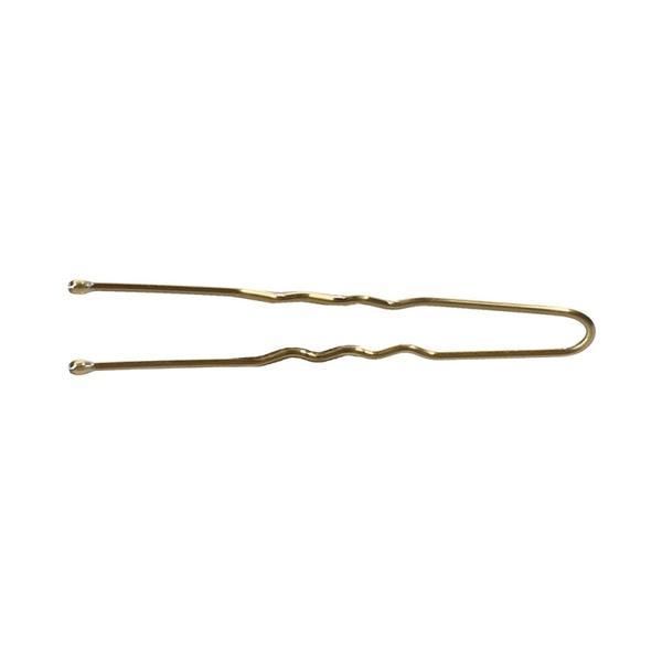 Lussoni Златни вълнисти фиби - Lussoni Hr Acc Wavy Pins Golden 7.5 см, 300 бр