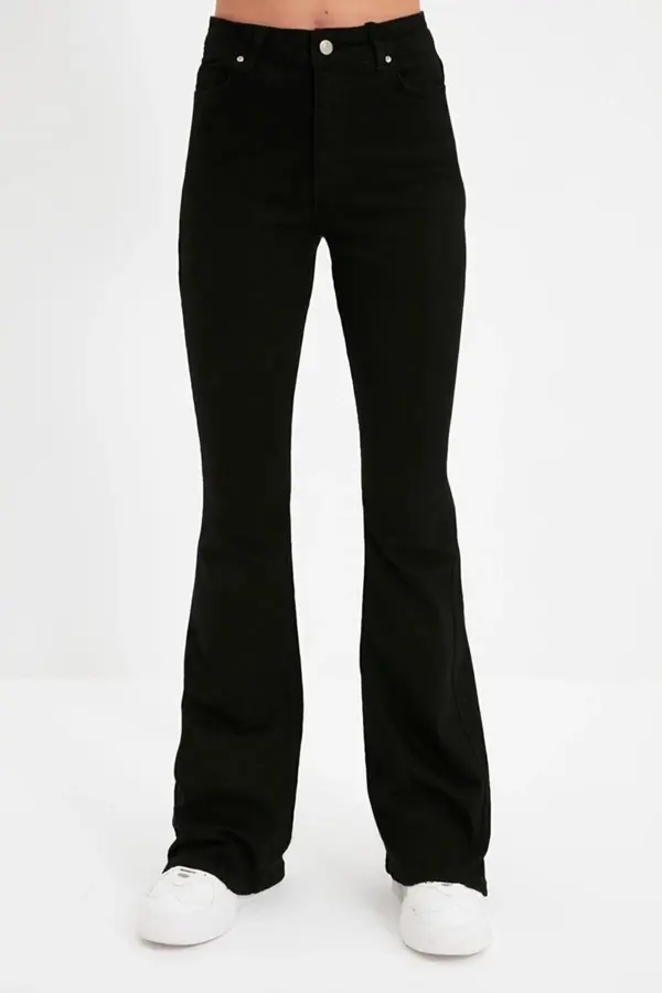 dewberry 10913 Dewberry High Waist Women Jeans-BLACK