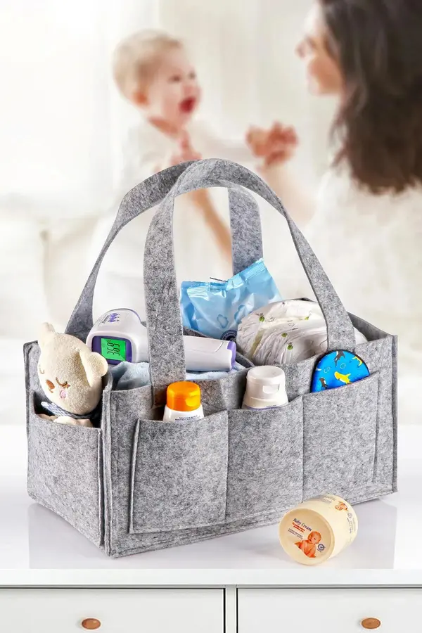 dewberry 18936 Dewberry Mother Baby Care Bag Organizer-GREY