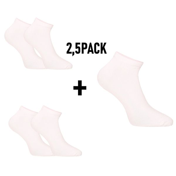 Nedeto 2.5PACK Socks Nedeto Low Bamboo White