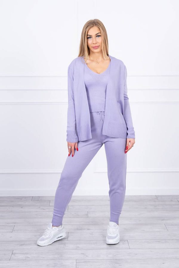 Kesi 3-piece sweater set purple