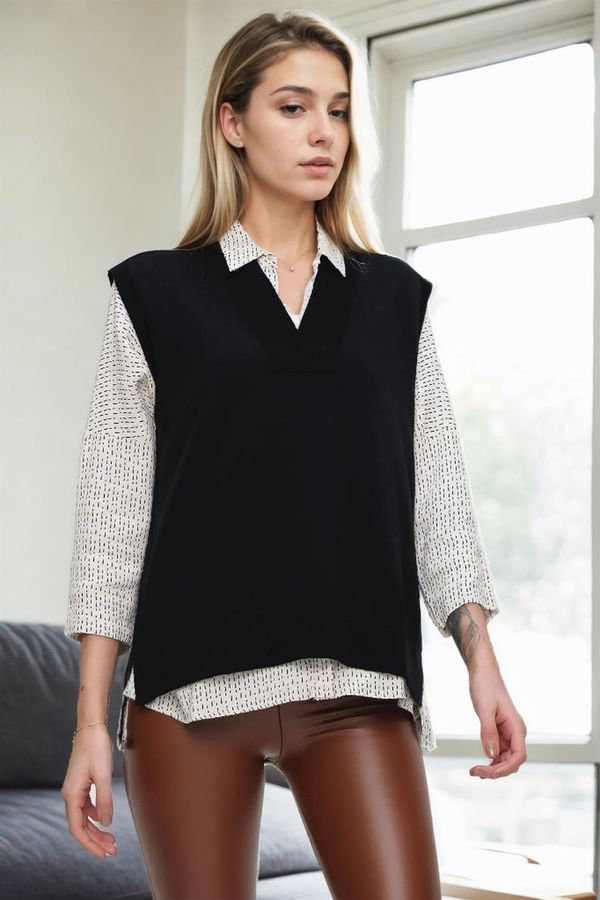 dewberry 32632 Dewberry Knitwear Womens Sweater-BLACK