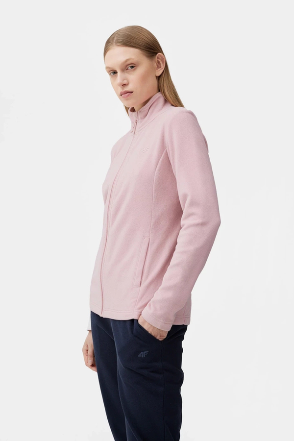 4F 4F ПОЛАР СЪС ИЗПРАВЕНА ЯКА ОБИКНОВЕН ДАМСКИ РОЗОВ