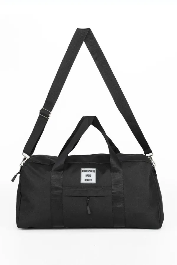 dewberry 59458 Dewberry Unisex Front Pocket Long Strap Sports Bag-BLACK