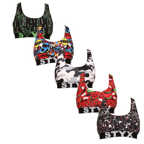 STYX 5PACK women's bra Styx sport art multicolor