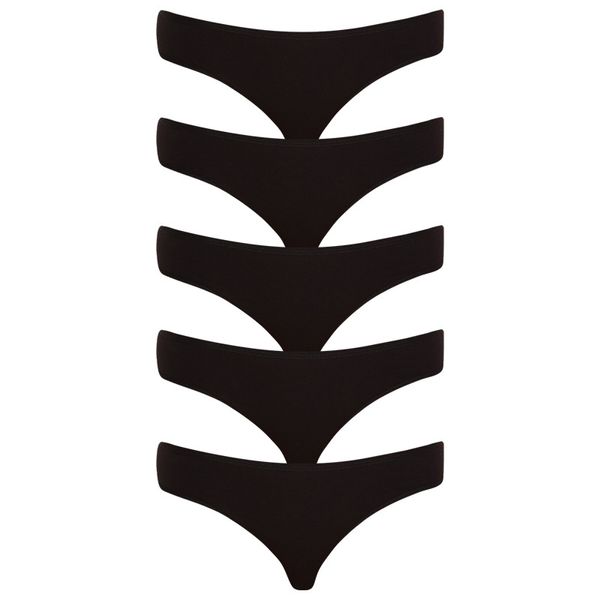 Nedeto 5PACK Women's panties Nedeto black