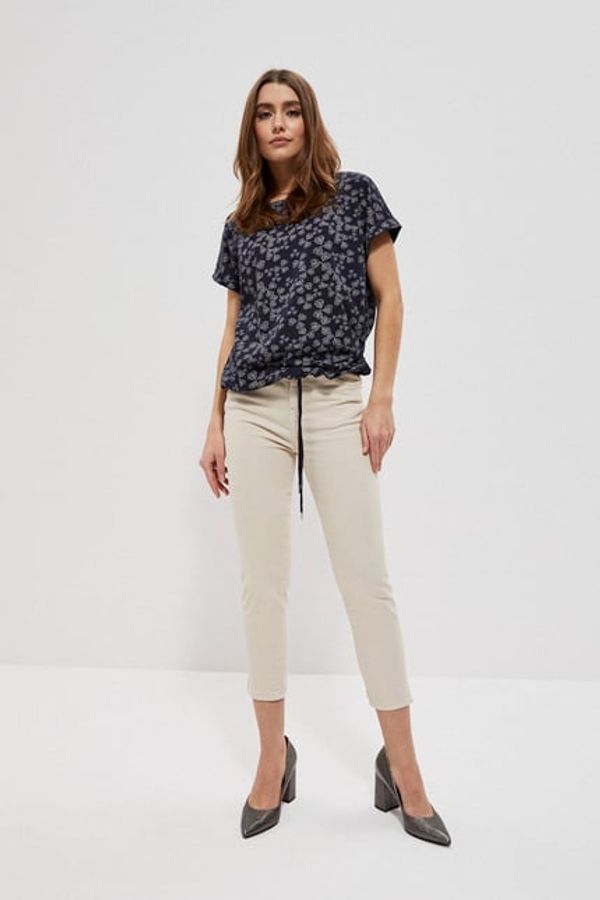 Moodo 7/8 гладък панталон - бежов