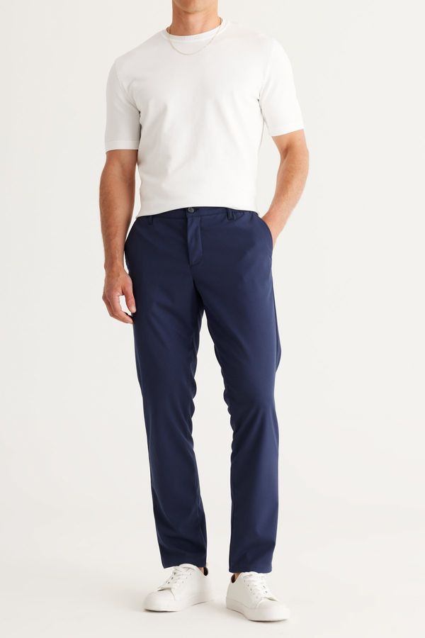 AC&Co / Altınyıldız Classics AC&Co / Altınyıldız Classics Men's Navy Blue Slim Fit Slim Fit Flexible Trousers