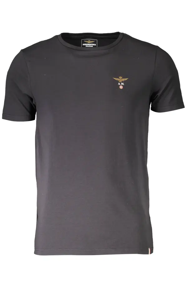 Aeronautica Militare AERONAUTICA MILITARE BLACK MEN'S OUTERWEAR T-SHIRT