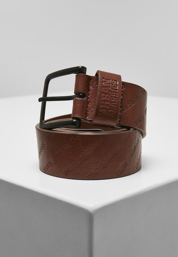 Urban Classics Accessoires Allover logo strap cognac brown