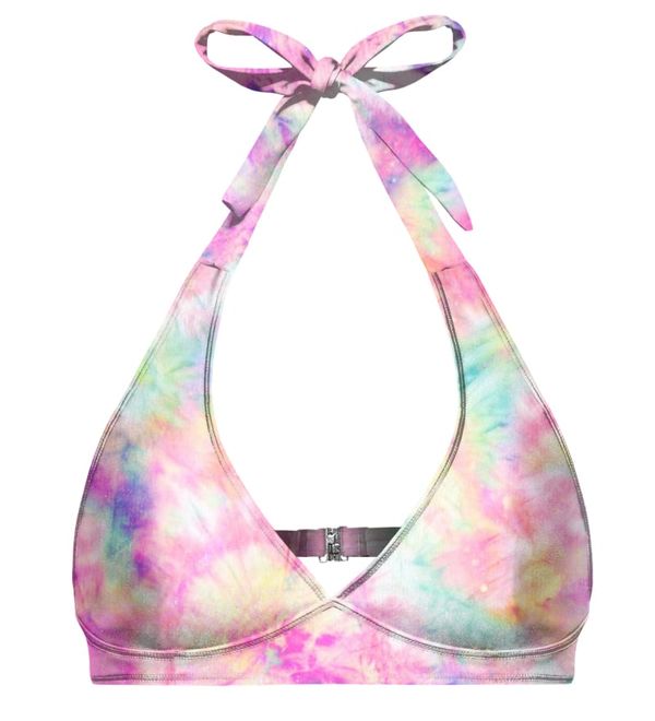 Aloha From Deer Aloha From Deer Woman's Cute Tie Dye Halter Neck Bikini Top BTH AFD853