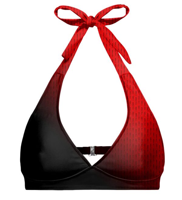 Aloha From Deer Aloha от елен жена анти-социални bloodshot оглавник врата бикини отгоре BTH AFD775