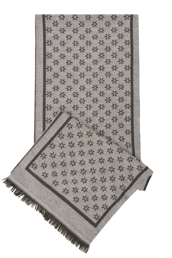 ALTINYILDIZ CLASSICS ALTINYILDIZ CLASSICS Men's Black - Gray Patterned Knitted Scarf