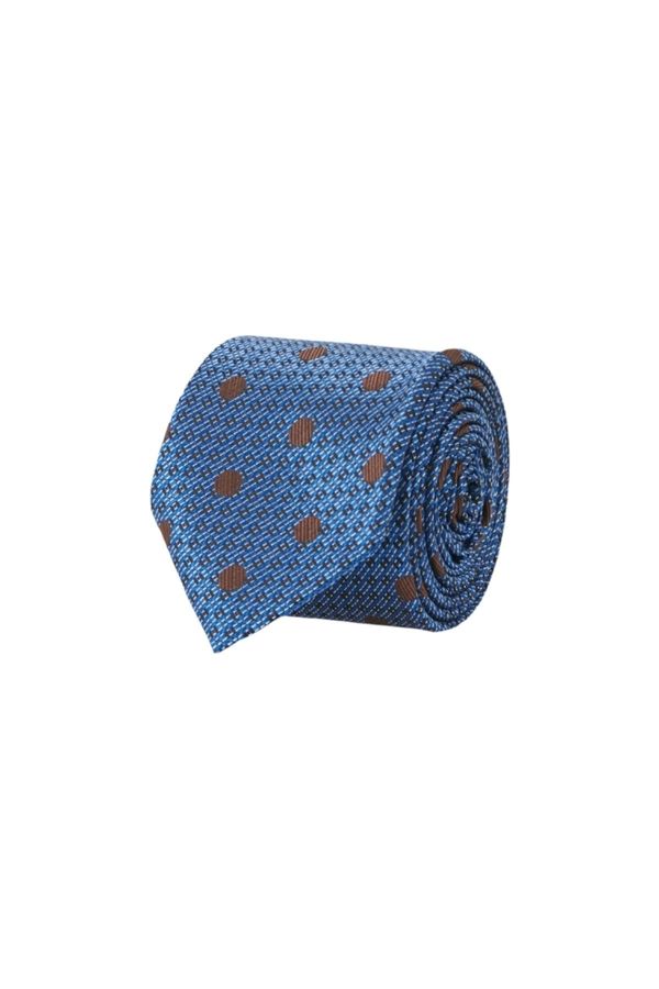 ALTINYILDIZ CLASSICS ALTINYILDIZ CLASSICS Men's Blue-brown Patterned Classic Tie