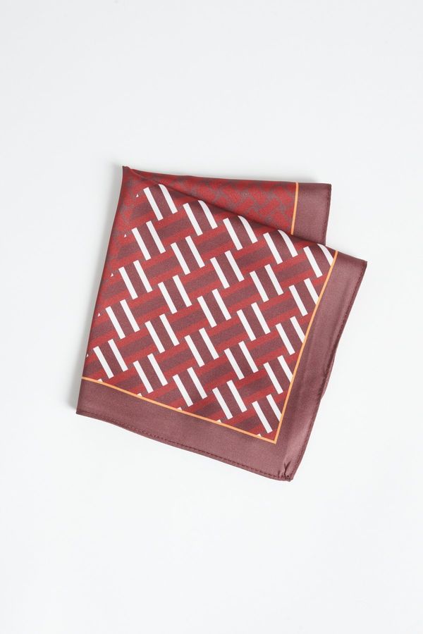 ALTINYILDIZ CLASSICS ALTINYILDIZ CLASSICS Men's Claret Red-Red Patterned Handkerchief