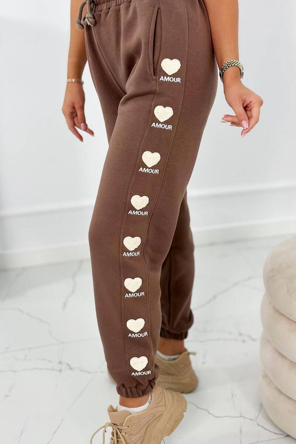 Kesi Amour mocca cotton trousers