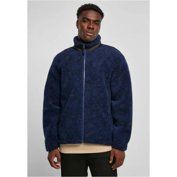 Urban Classics AOP Sherpa Jacket Dark Blue Amast
