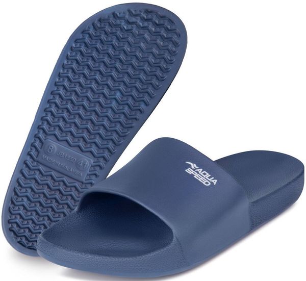 AQUA SPEED AQUA SPEED Unisex's Flip-Flops Ohio Navy Blue Pattern 10