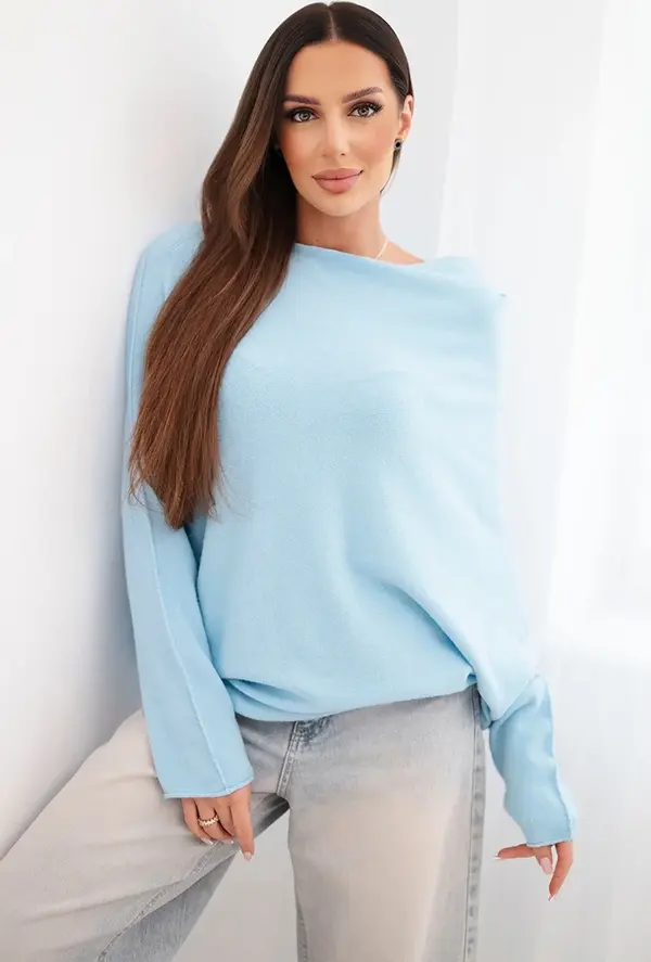 Kesi Włoski Асиметричен пуловер с прилепни крила Кеси