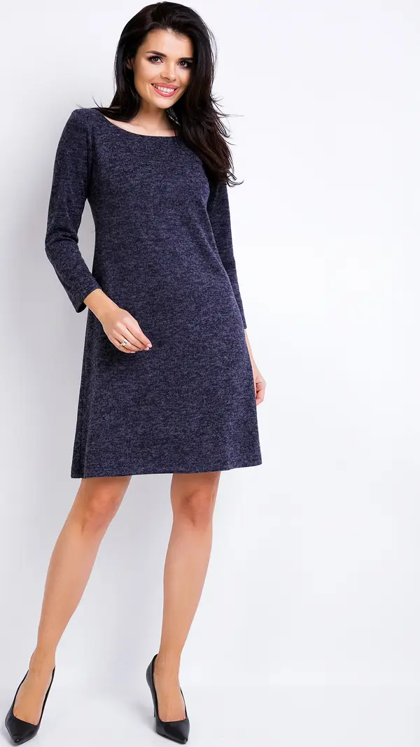 Awama Awama Woman's Dress A162 Navy Blue