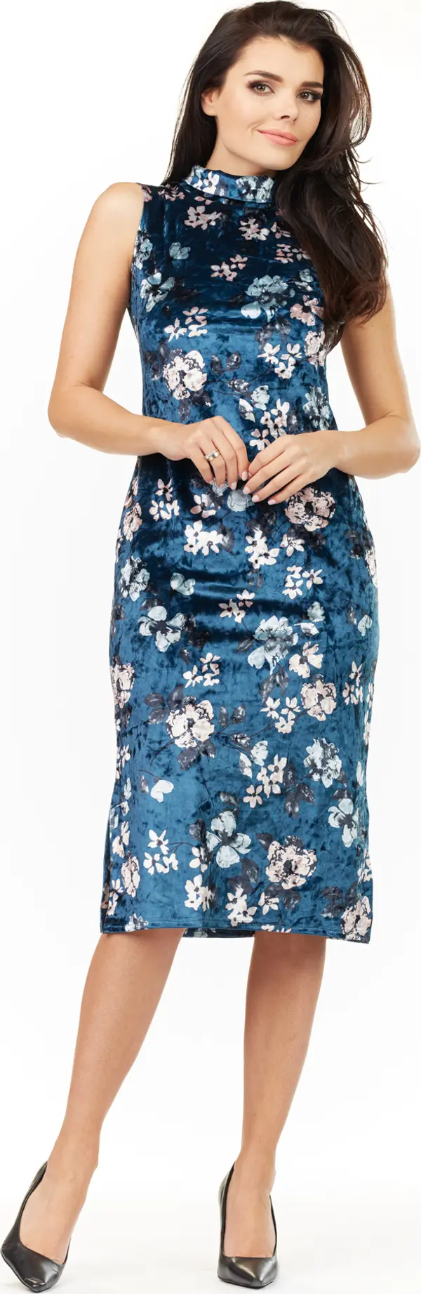 Awama Awama Woman's Dress A202 Navy Blue