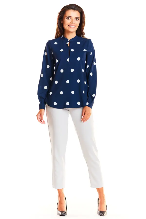 Awama Awama Woman's Shirt A239 Navy Blue