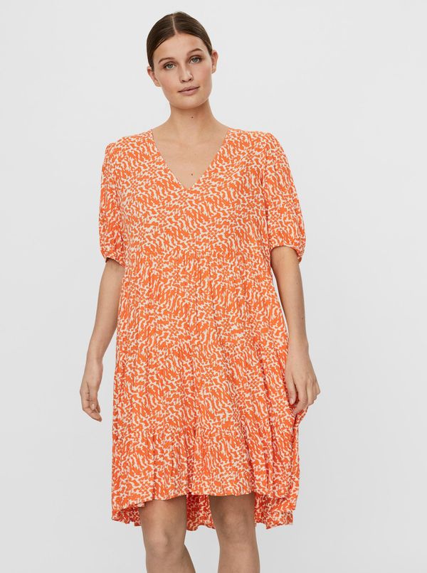 AWARE by VERO MODA AWARE by VERO MODA Orange patterned loose dress VERO MODA Hanna - Women