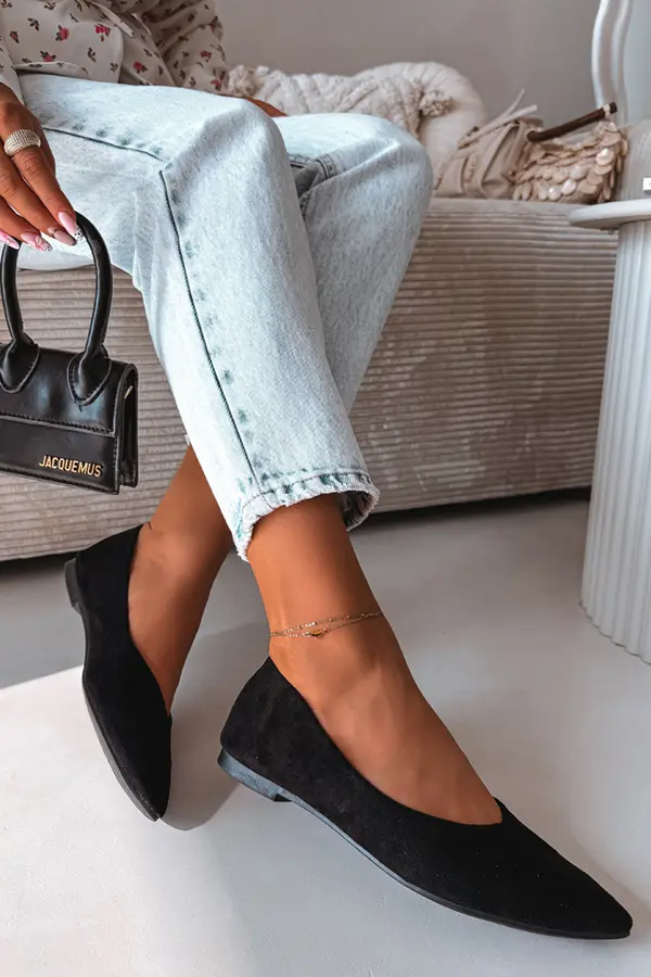 Boto Балерини Boto Flat Eco Suede Black Lelisa