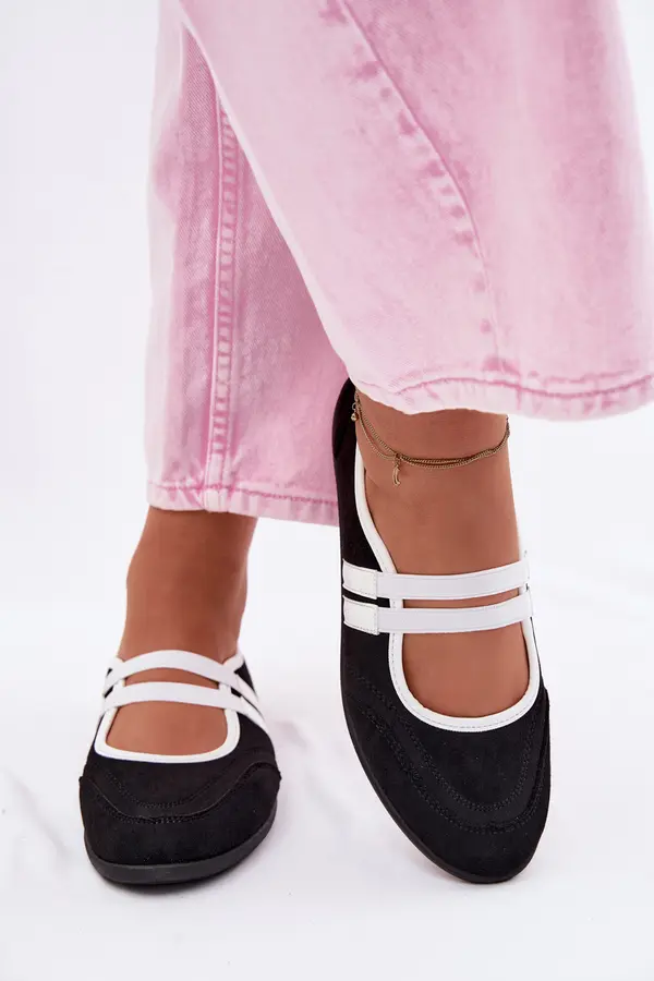 Boto Балерини Boto Sport с еластични презрамки черни