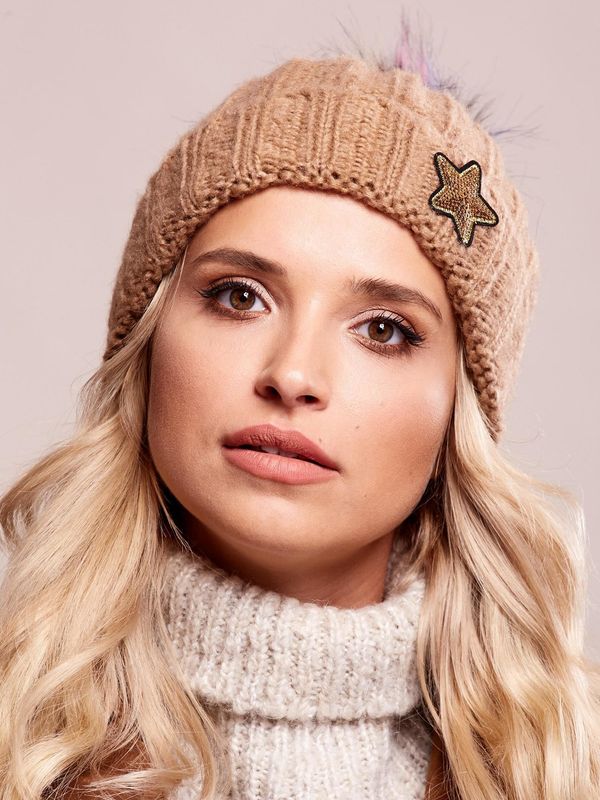 Fashionhunters Bamboo hat in bamboo color