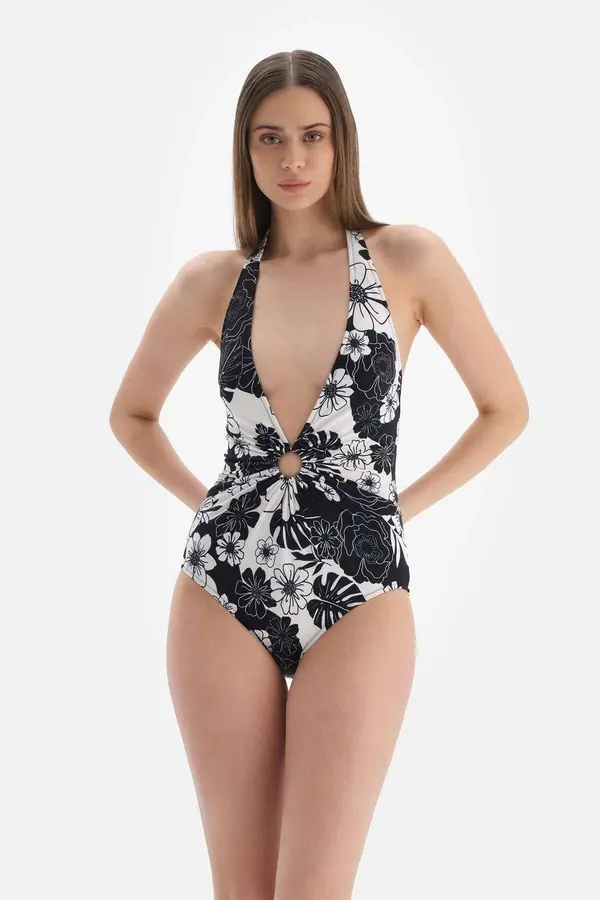 Dagi Бански костюми Dagi Black and White Halterneck