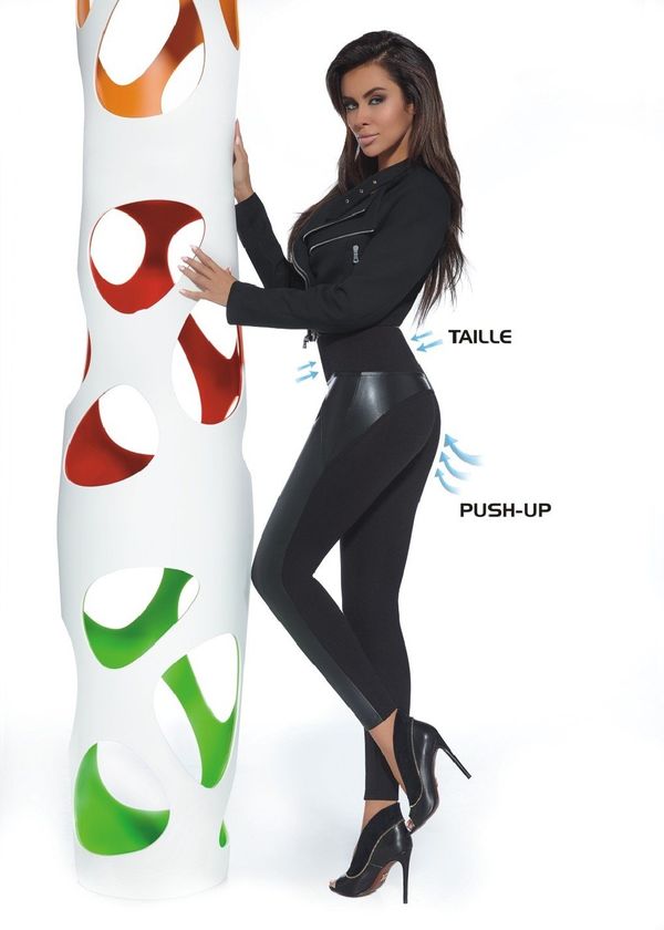 Bas Bleu Bas Bleu Дамски ALLY кожен клин с ефект Push-Up & Taille