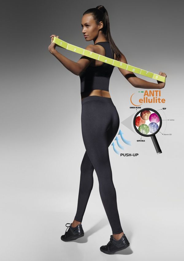 Bas Bleu Bas Bleu Leggings RILEY 90 black with Anti Cellulite and Push-Up effect