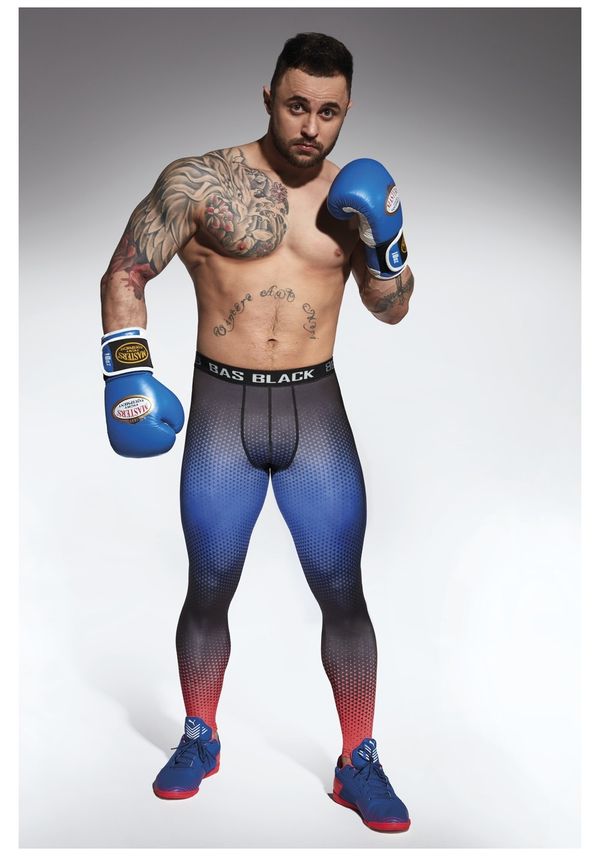 Bas Bleu Bas Bleu QUANTUM men's functional leggings with welt at the waist