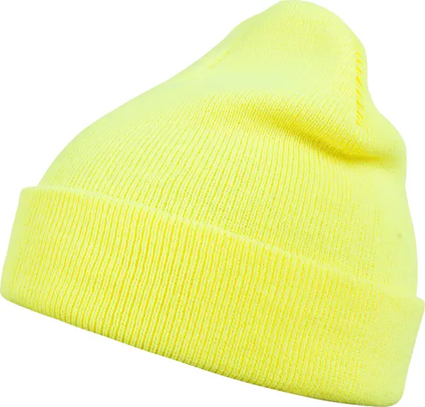 MSTRDS Basic Flap beanie neonyellow