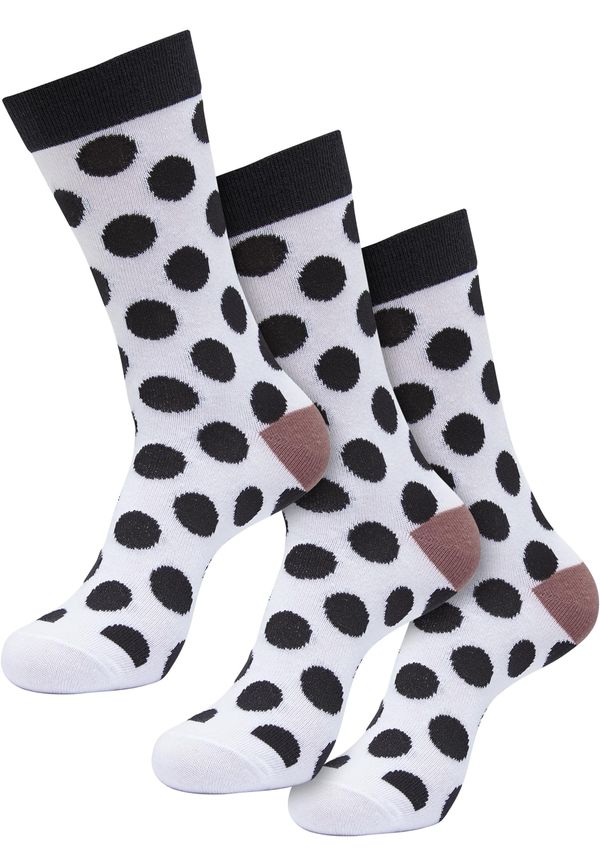 Urban Classics Basic Polka Dot 3-Pack socks white/black