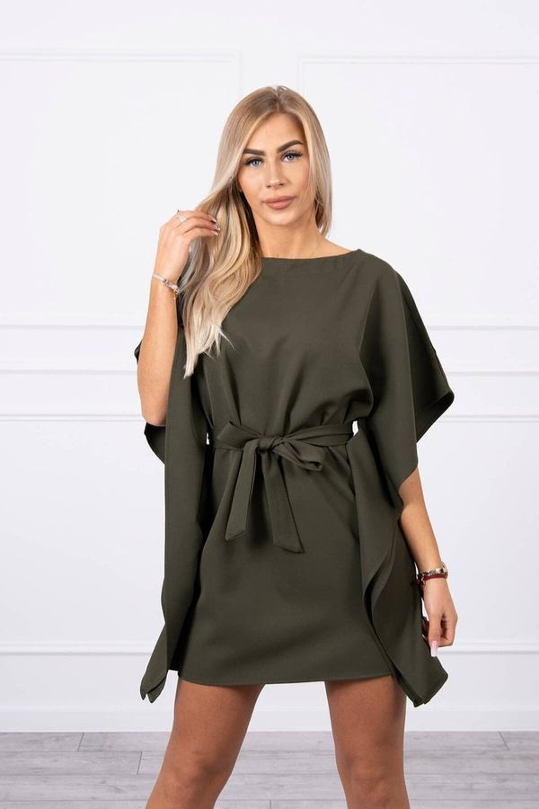 marka niezdefiniowana Batwings Oversize Dress Khaki