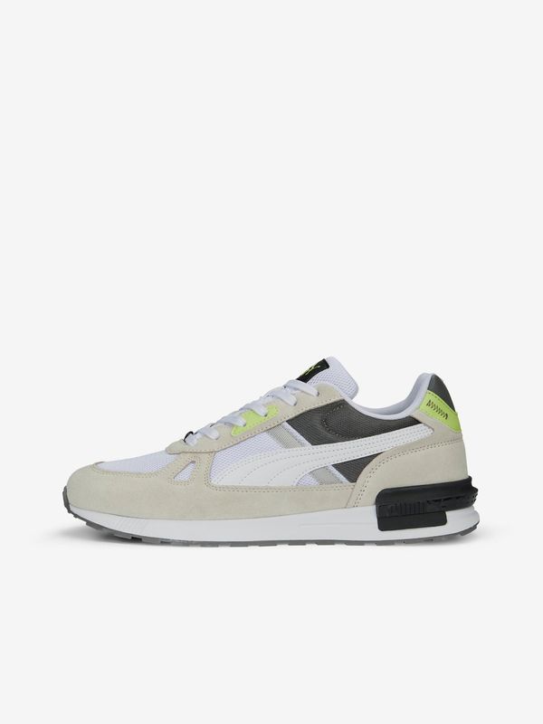 Puma Beige and grey men's sneakers with suede details Puma Graviton Pro