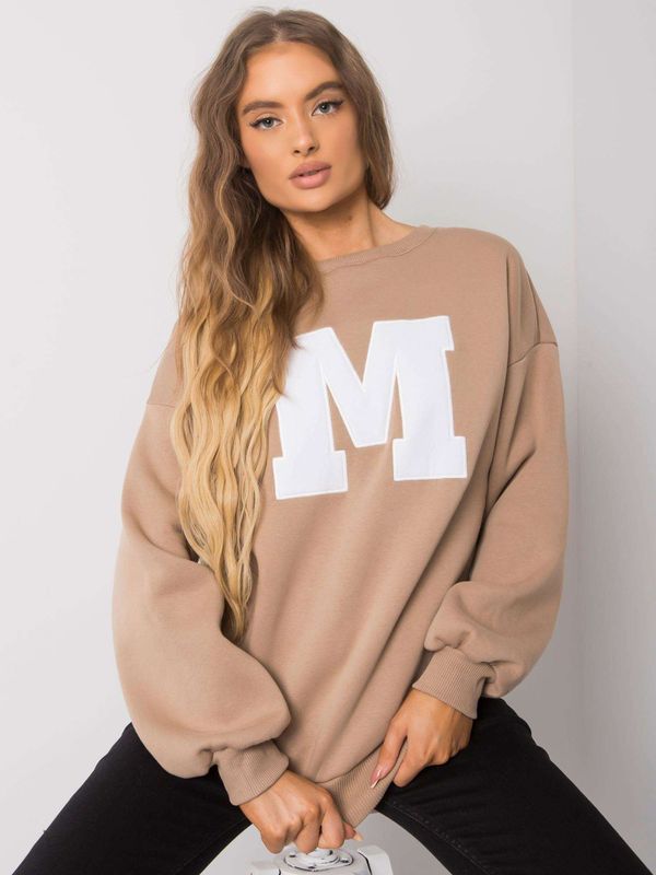 Fashionhunters Beige hoodie