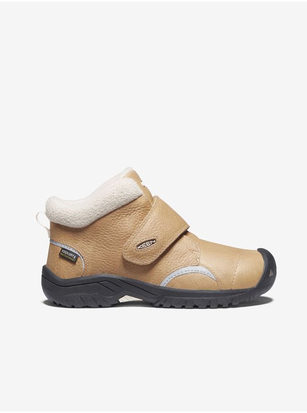 Keen Beige Kids Leather Winter Boots Keen Kootenay III - Unisex
