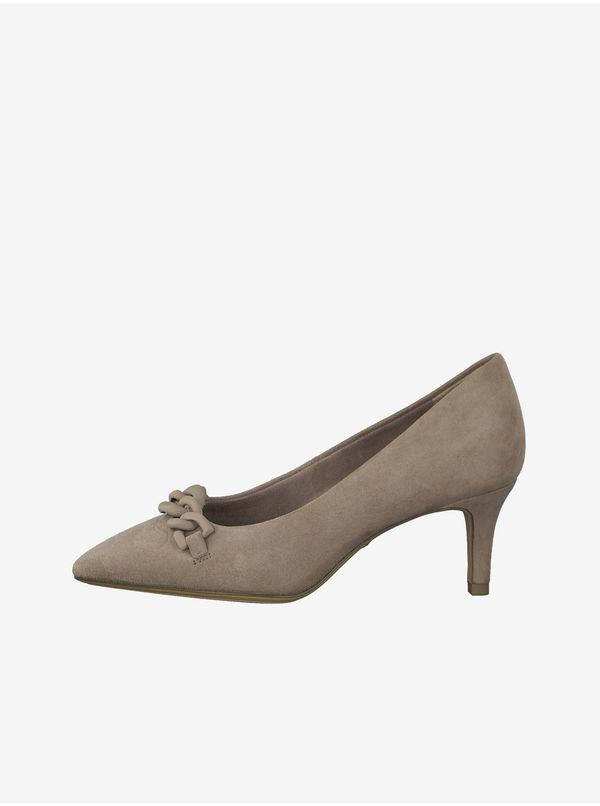 Tamaris Beige leather pumps with heels Tamaris - Women