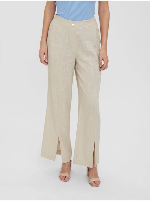 Vero Moda Beige loose trousers VERO MODA Josie - Women