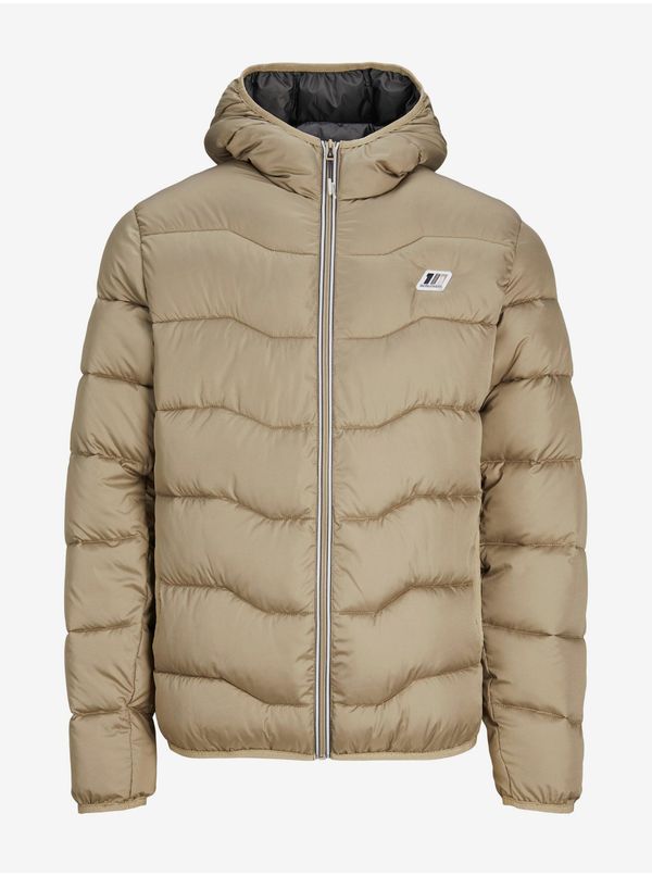 Jack & Jones Beige Men's Quilted Winter Jack & Jones Sky Jack - Men